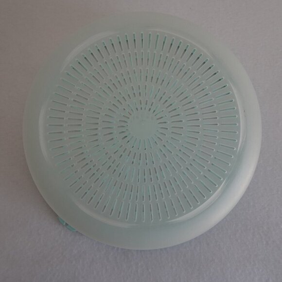 Tupperware Colander Strainer Bowl 1835-3 Flow Thru Sheer Mint Lid 1836-1 Vintage - Picture 5 of 11